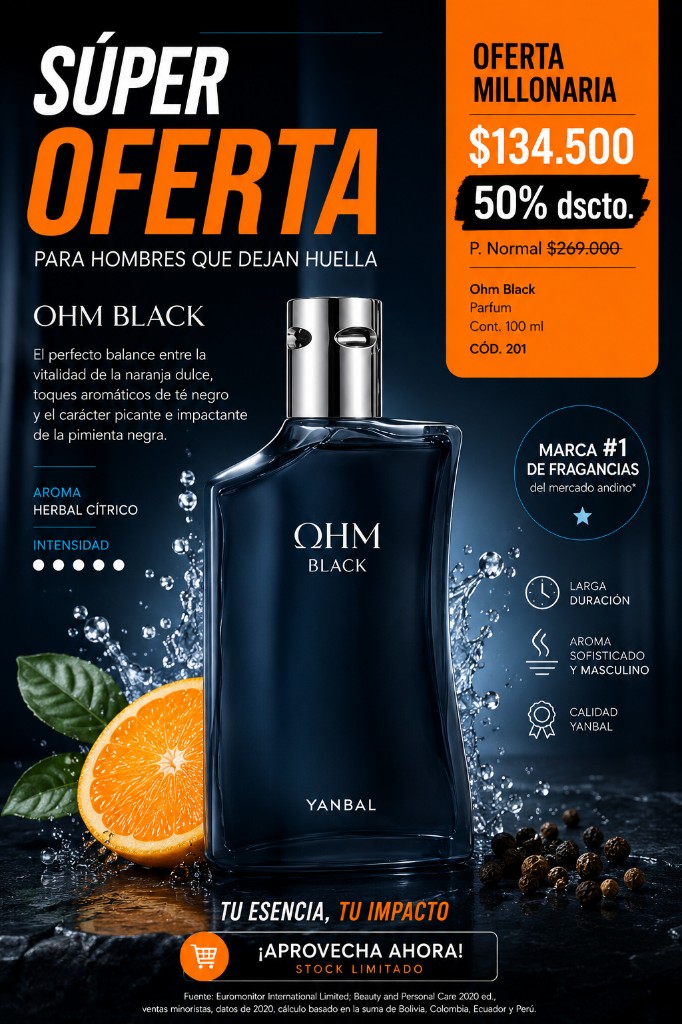 Yanbal Ohm Black 100ml