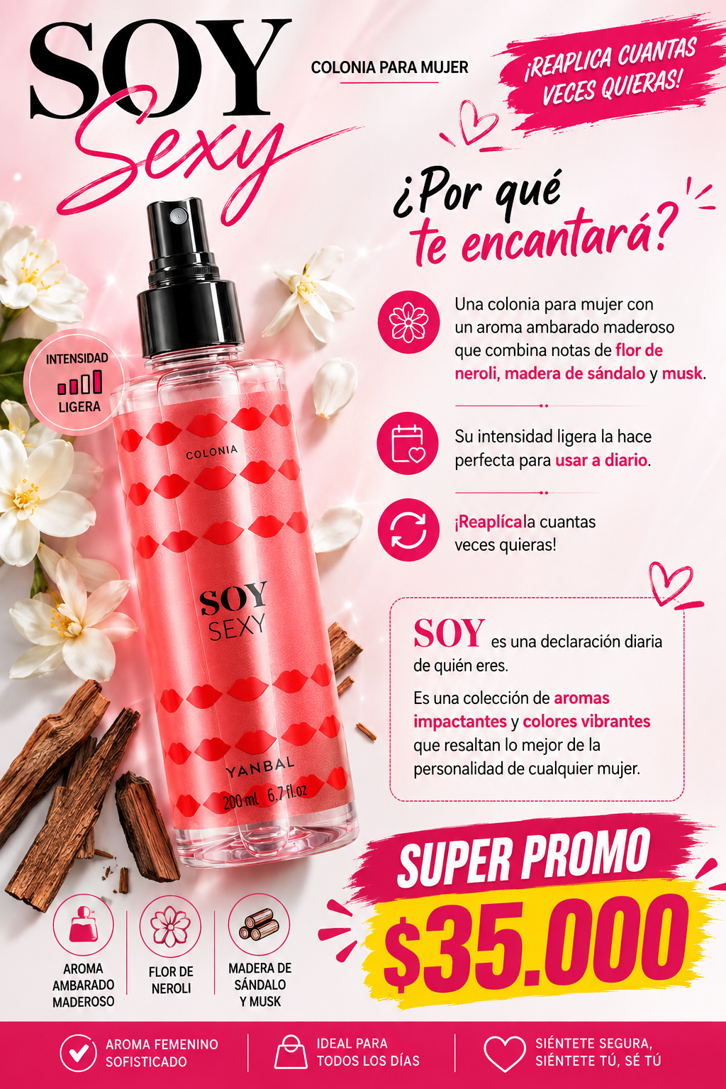 Soy Sexy Colonia para Mujer Yanbal 200 ml