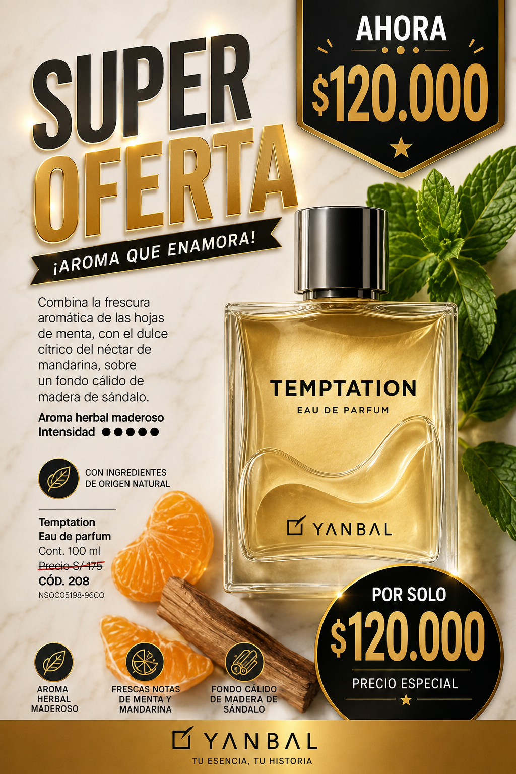 Temptation Eau de Parfum Yanbal 100 ml
