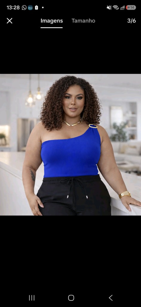 Blusa um ombro só Plus size