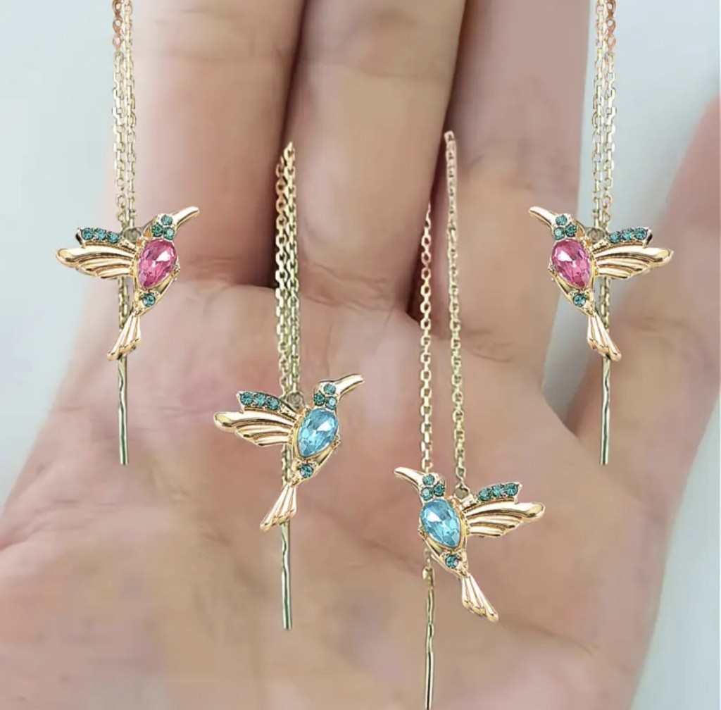 Caravanas Colibrí Dorada