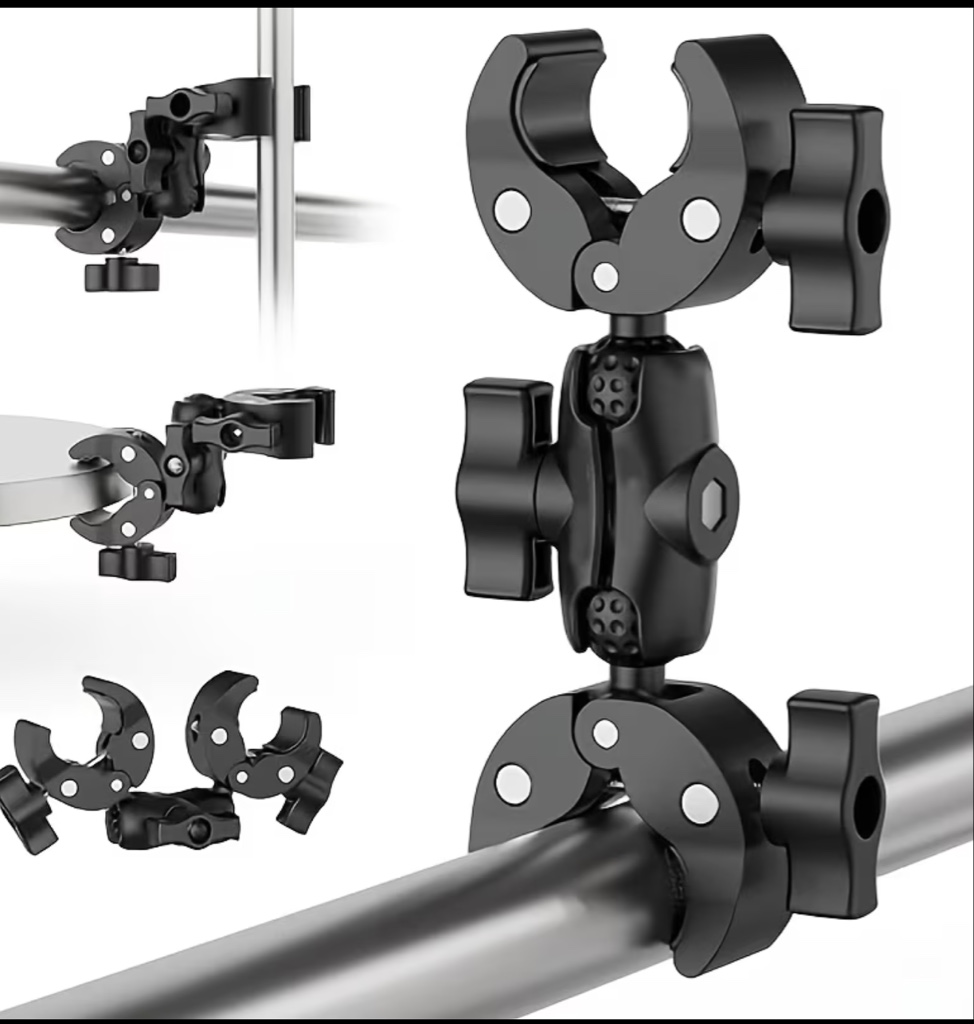 Soporte negro ajustable para moto