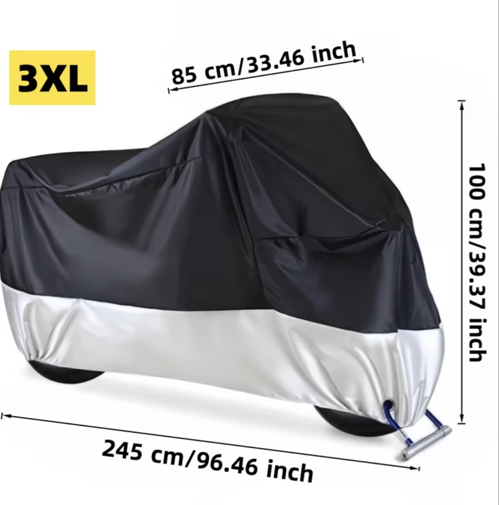 Cubremoto 3XL negro/gris