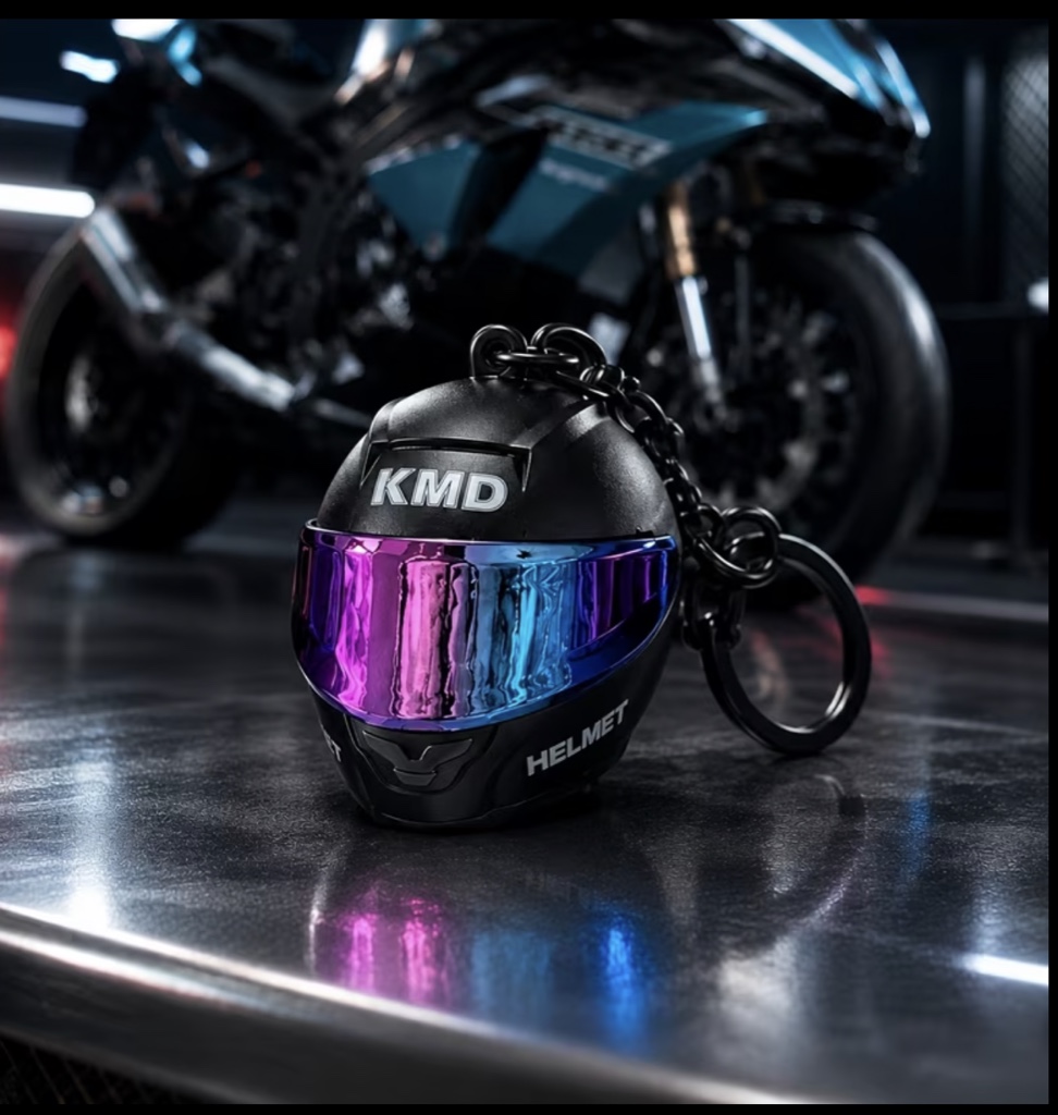 KMD llavero casco negro