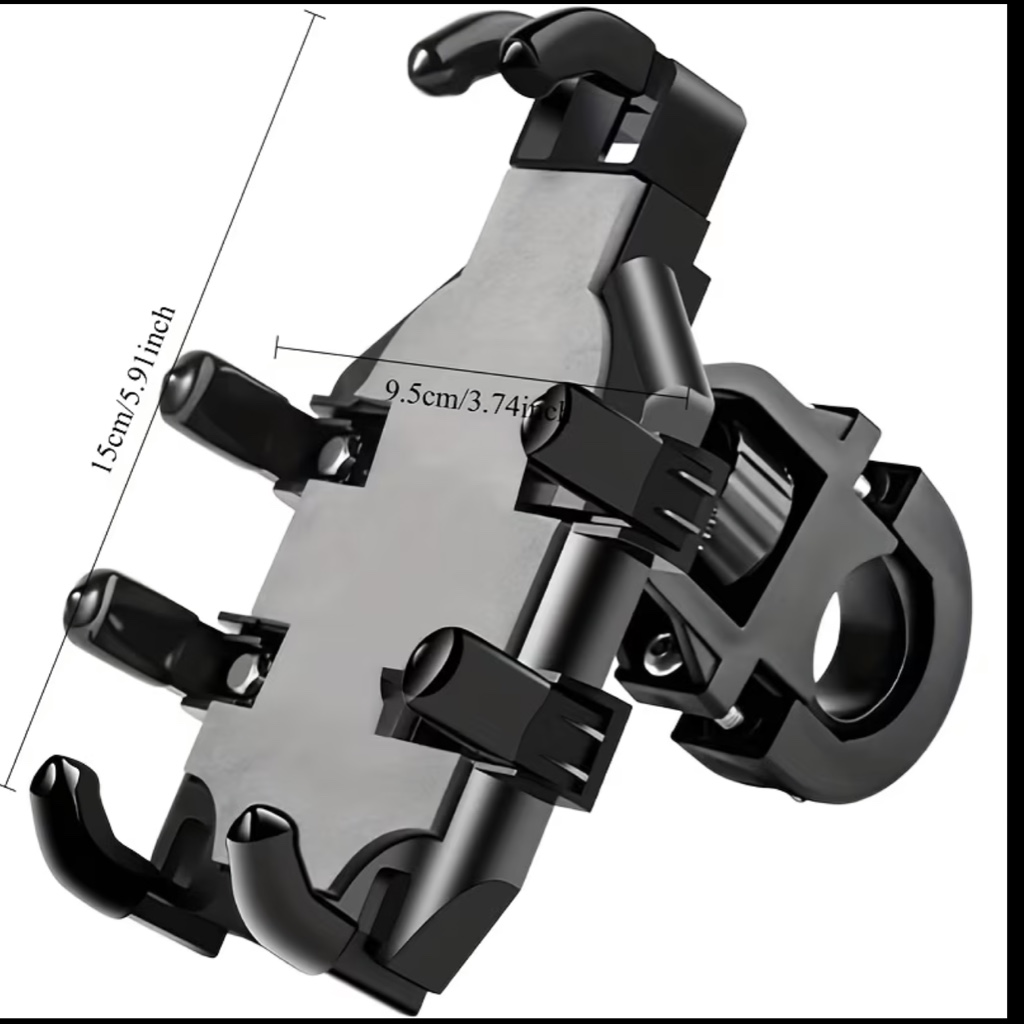 Soporte negro para celular moto