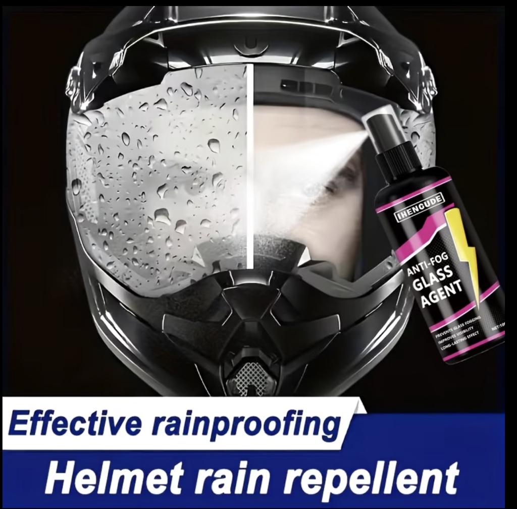 Líquido repelente de lluvia casco
