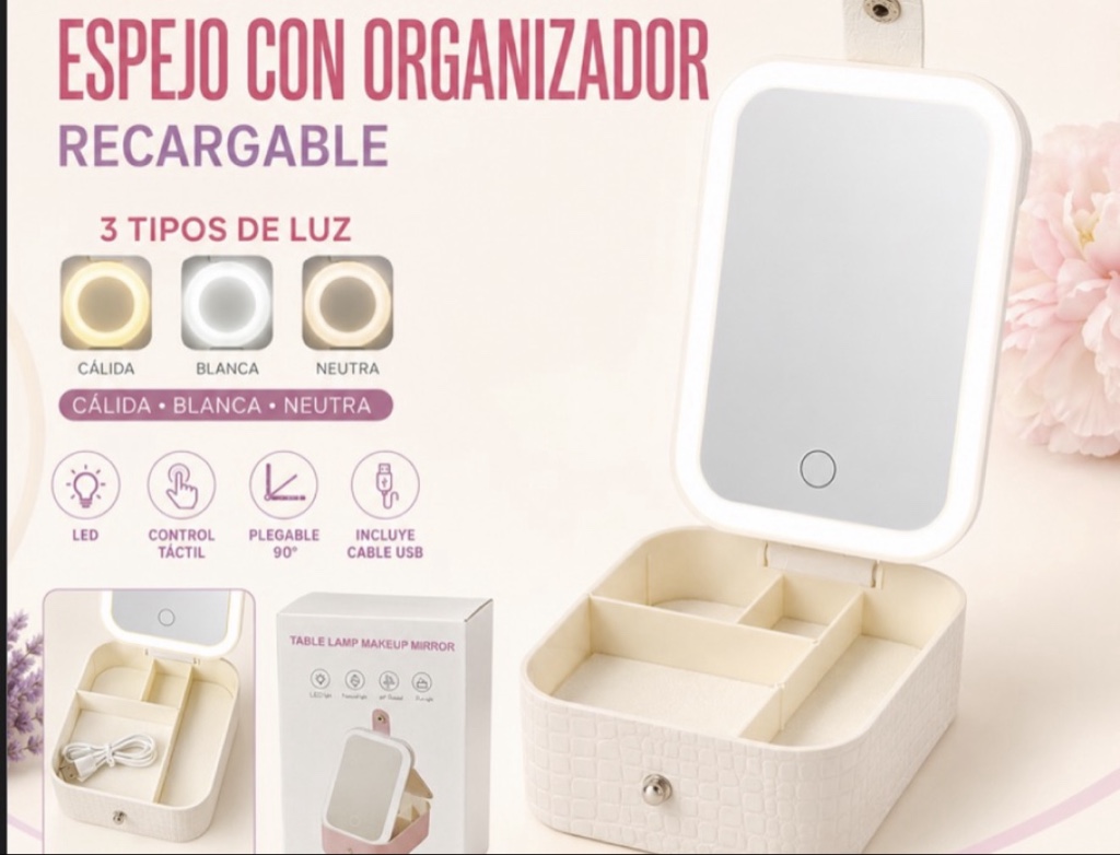 AC-286 - ESPEJO CON ORGANIZADOR