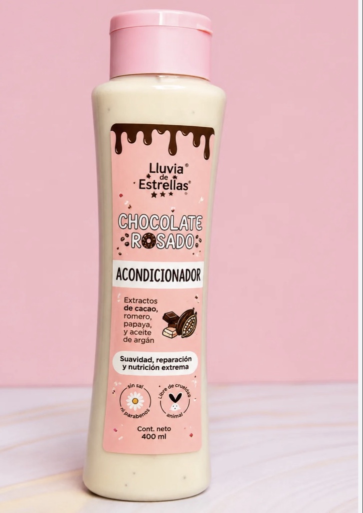 LLUVIA DE ESTRELLAS ACONDICIONADOR CHOCOLATE ROSADO 400 ML
