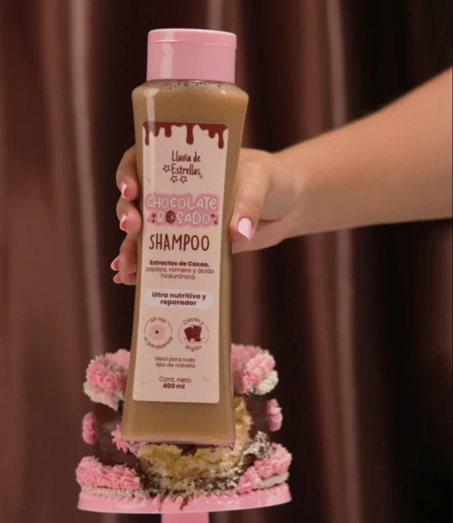 LLUVIA DE ESTRELLAS SHAMPOO CHOCOLATE ROSADO 400 ML