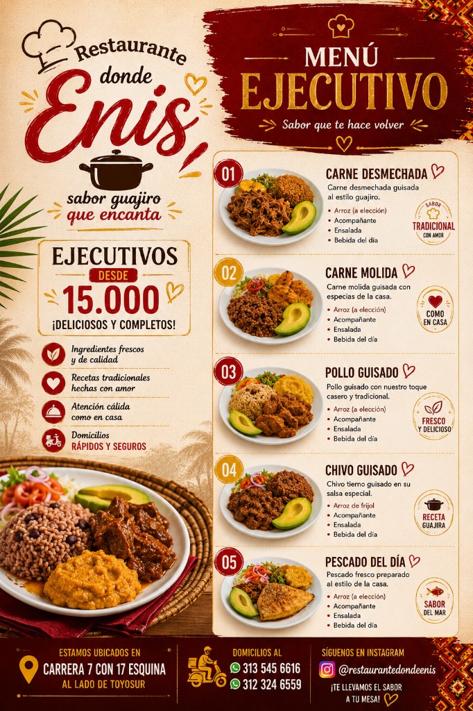 Menú del dia