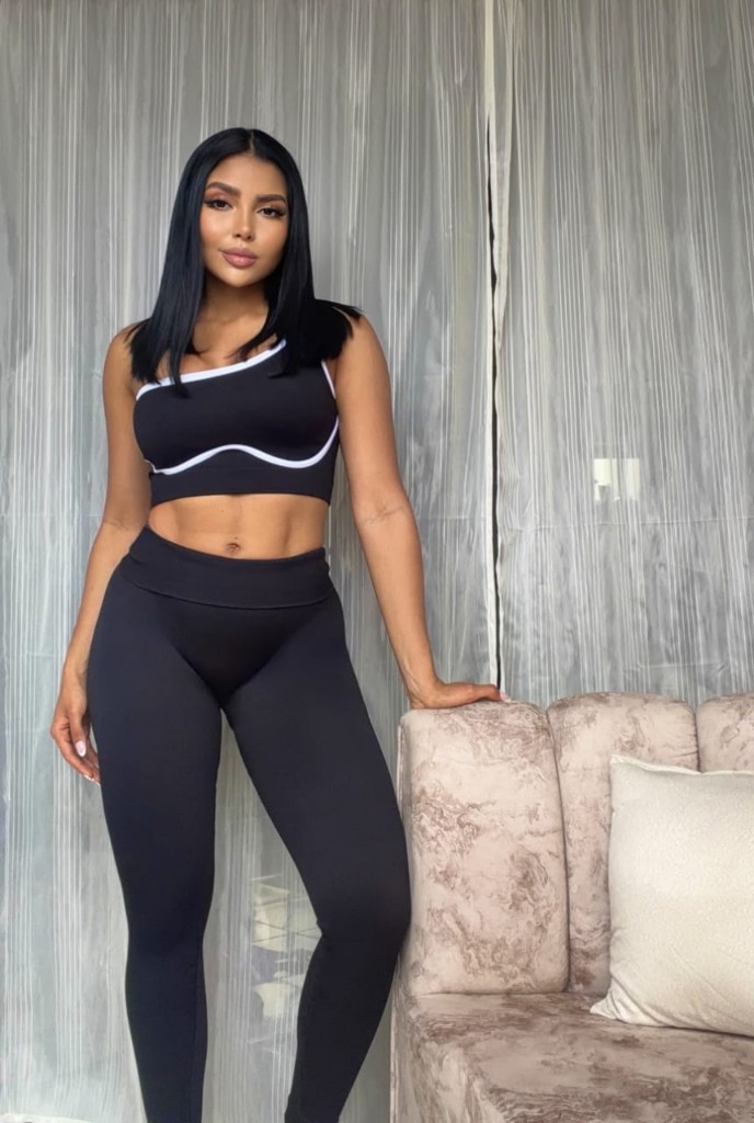 Conjunto largo con top asimetrico Ref 011