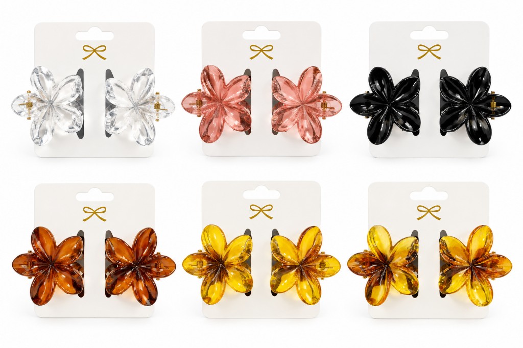 Ganchos flor transparentes