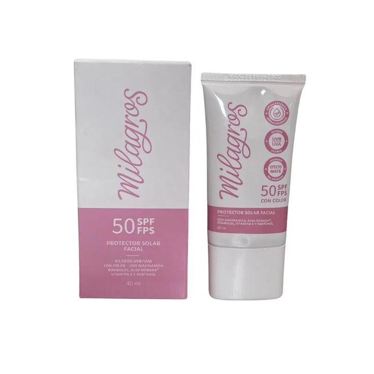 SPF 50 solar facial con color