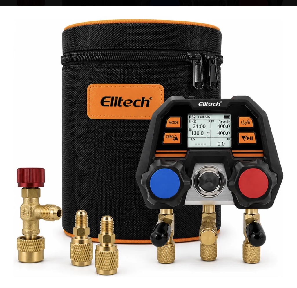 MS-100 Plus - Elitech manifold digital - Apta R32