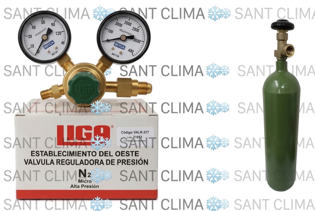 Tubo de nitrógeno con regulador de 1/2 — LIGA— Drago Oficial — Norma IRAM