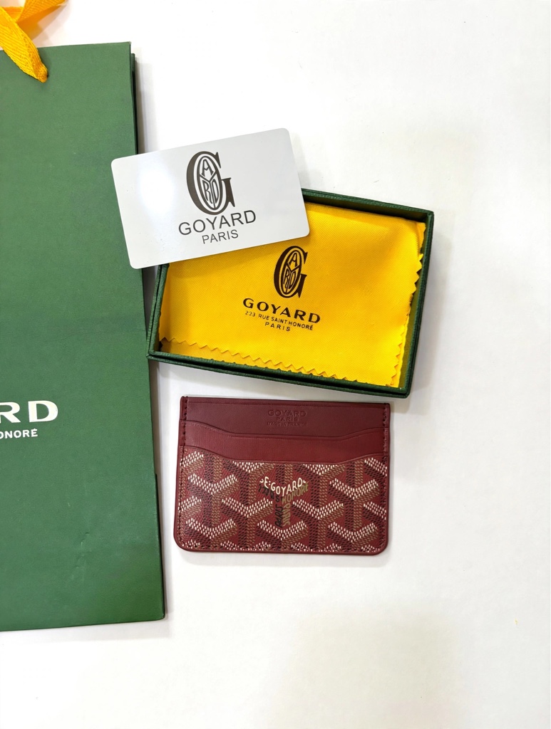 Goyard Card Holder – Rojo Oscuro