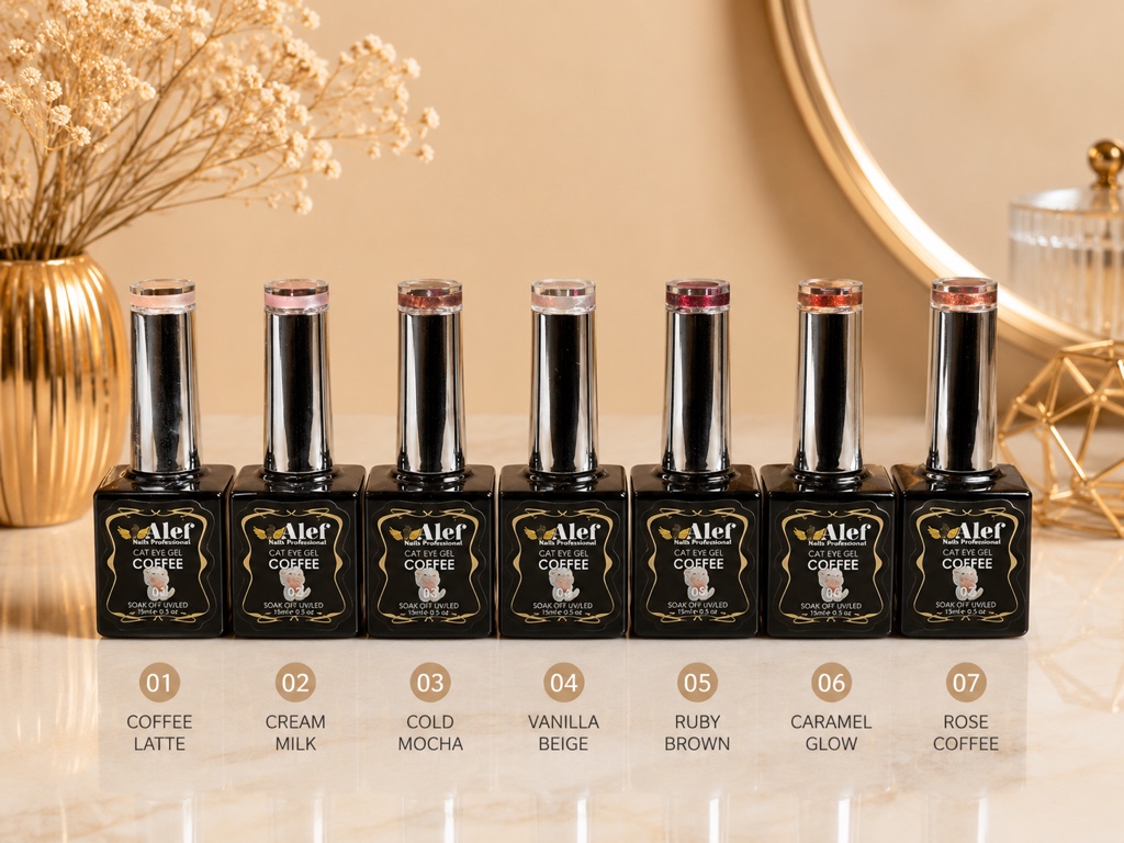 esmalte cat eye tonos café