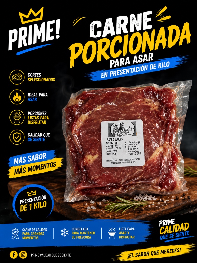 Carne de res para asar 1 kilo