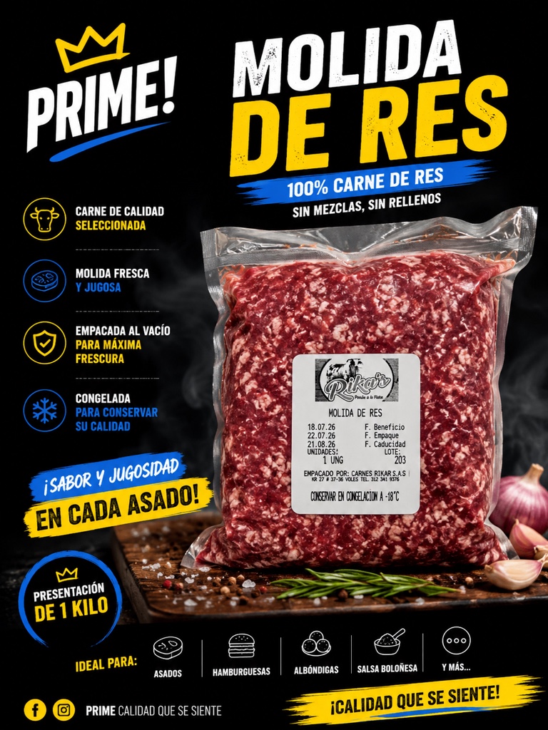 CARNE MOLIDA X 1 KG