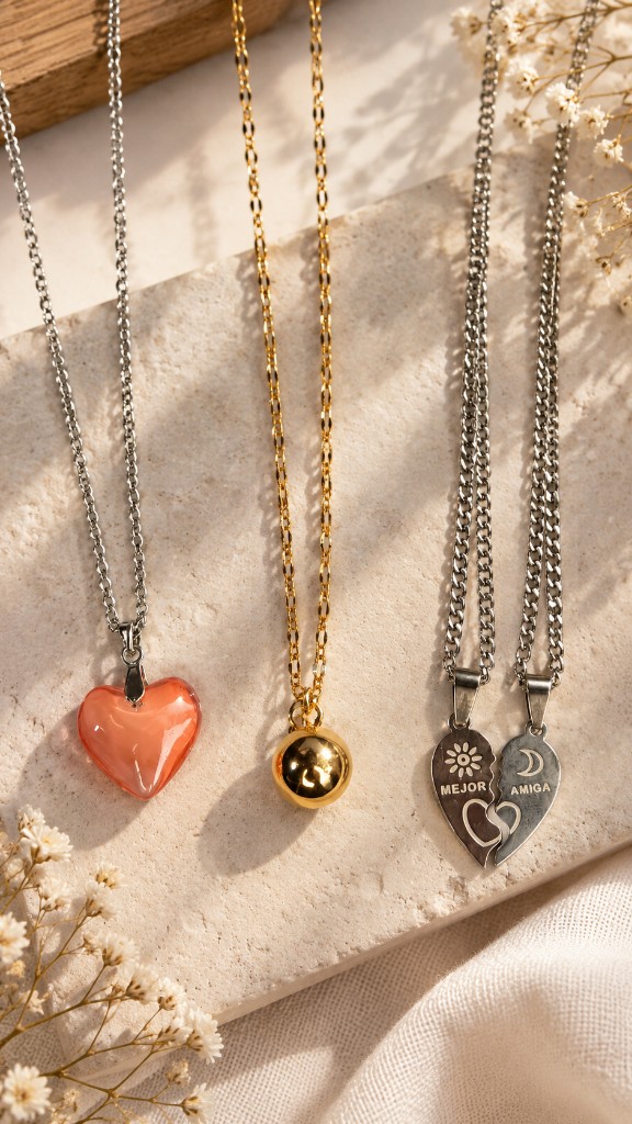 Cadena con dije Corazon Cristal
