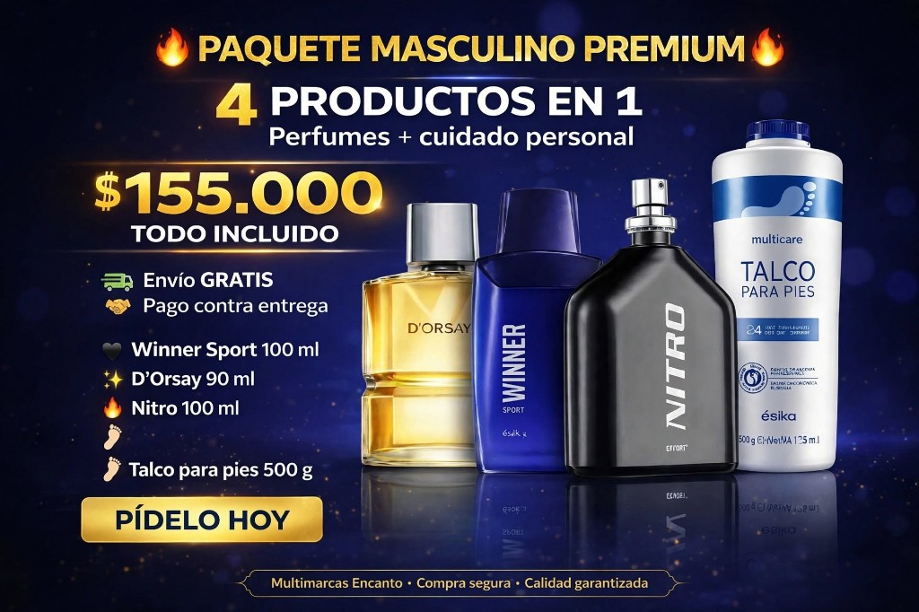 Paquete masculino premium x4