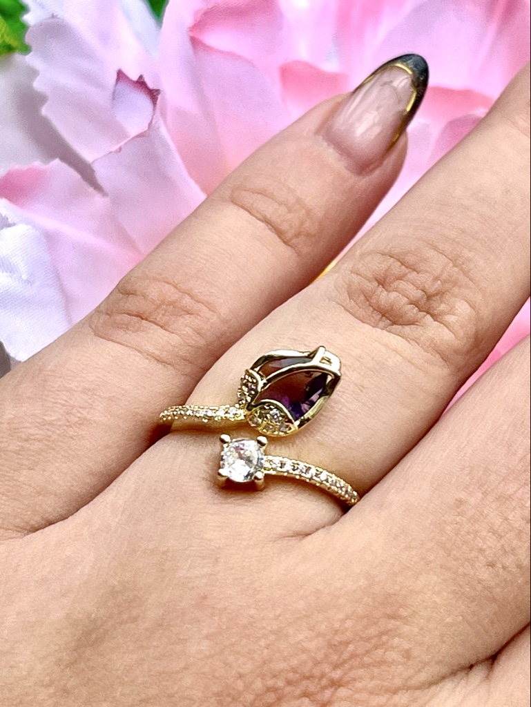 Anillo de tulipán morado
