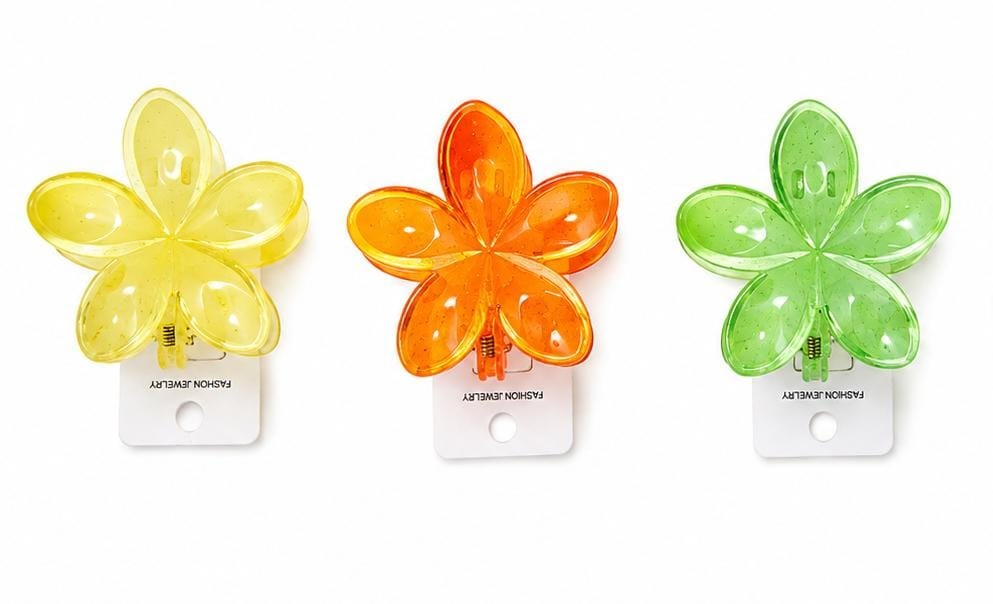 Flor naranja para cabello