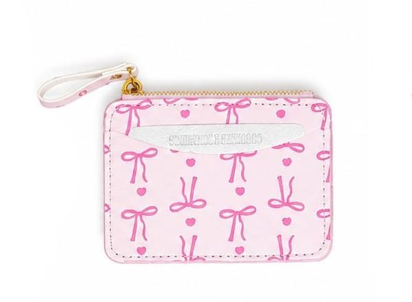 Billetera rosada estampada