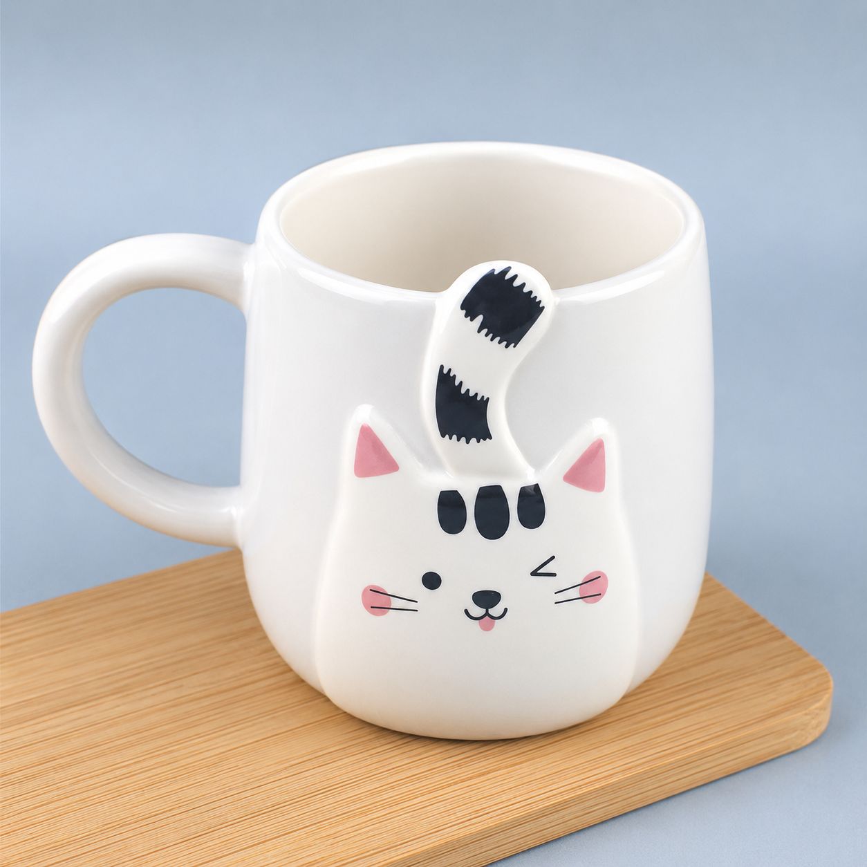 Vaso  de cerámica gato cola