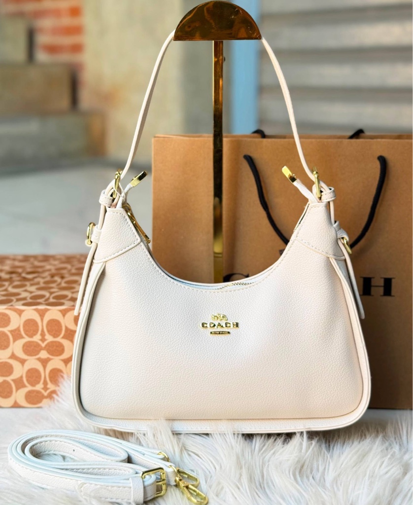 COACH TRIANGULO|| cartera blanca