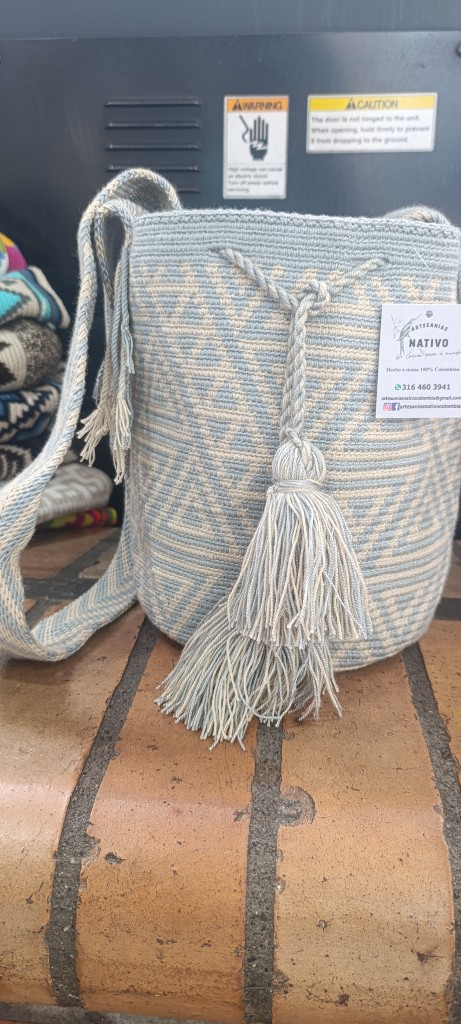 Mochila Wayuu mediana Gaza gruesa 2
