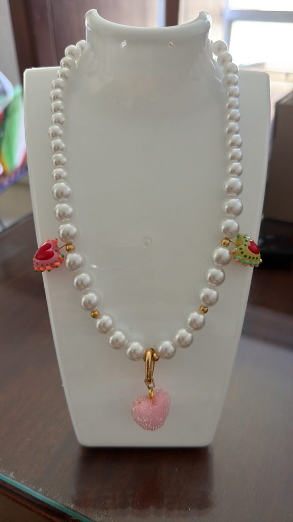 Altezza Collar tendencia perla corazones azucarados cod053