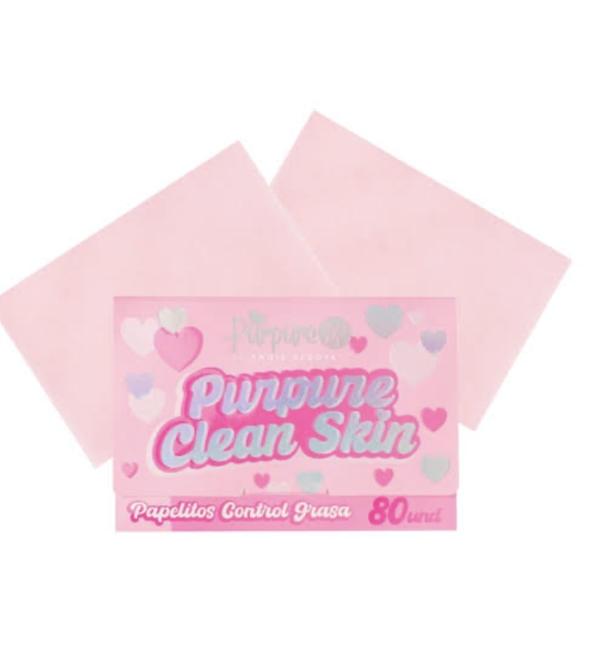 PuruPure Clean Skin papelitos control grasa rosa