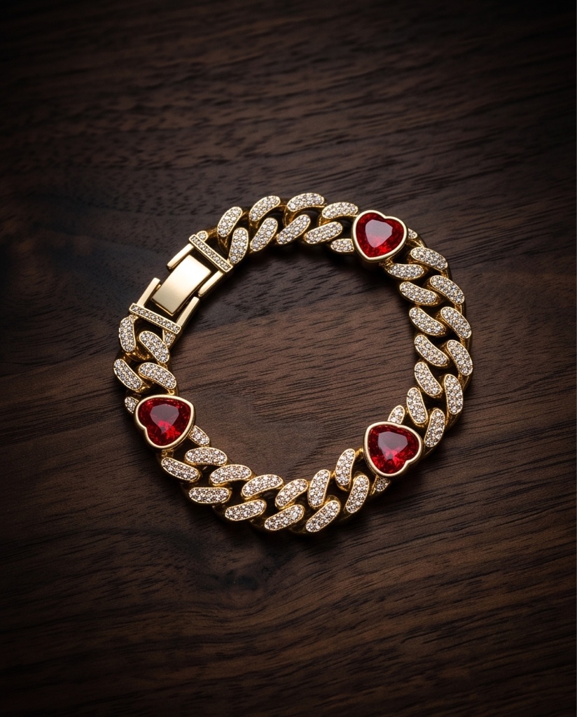 Pulsera Corazones de Fuego (pequeña)