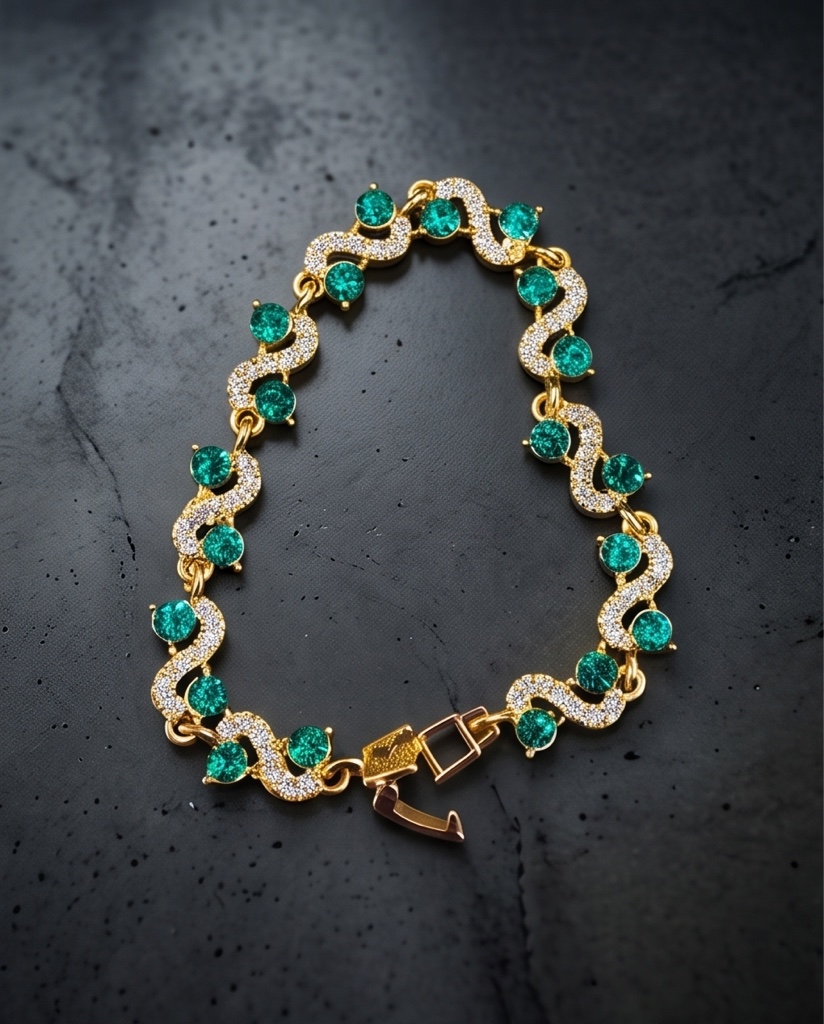 Pulsera encanto esmeralda