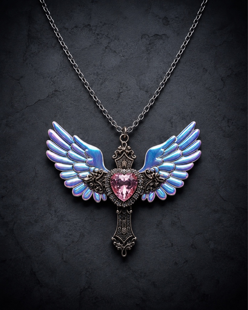 Collar Alas del Corazón Celestial