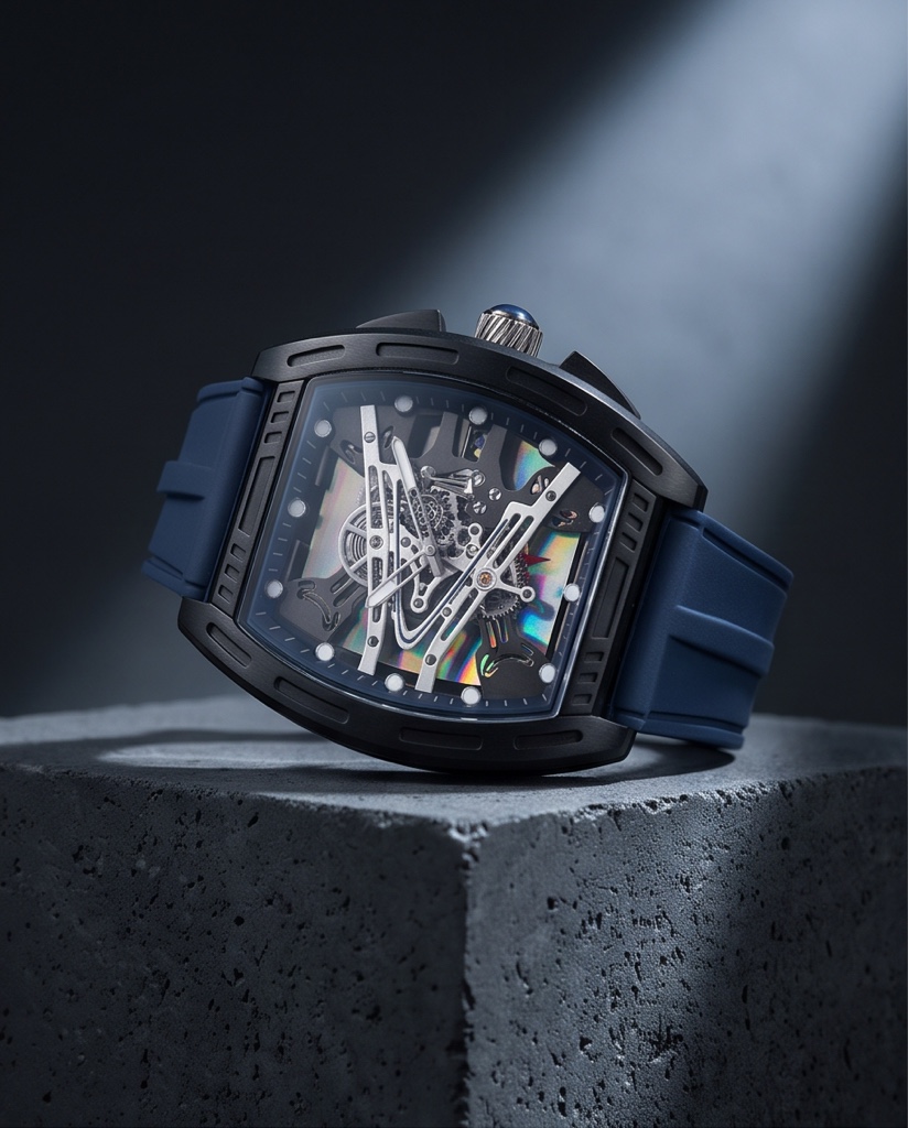 Reloj azul estilo Richard Mille