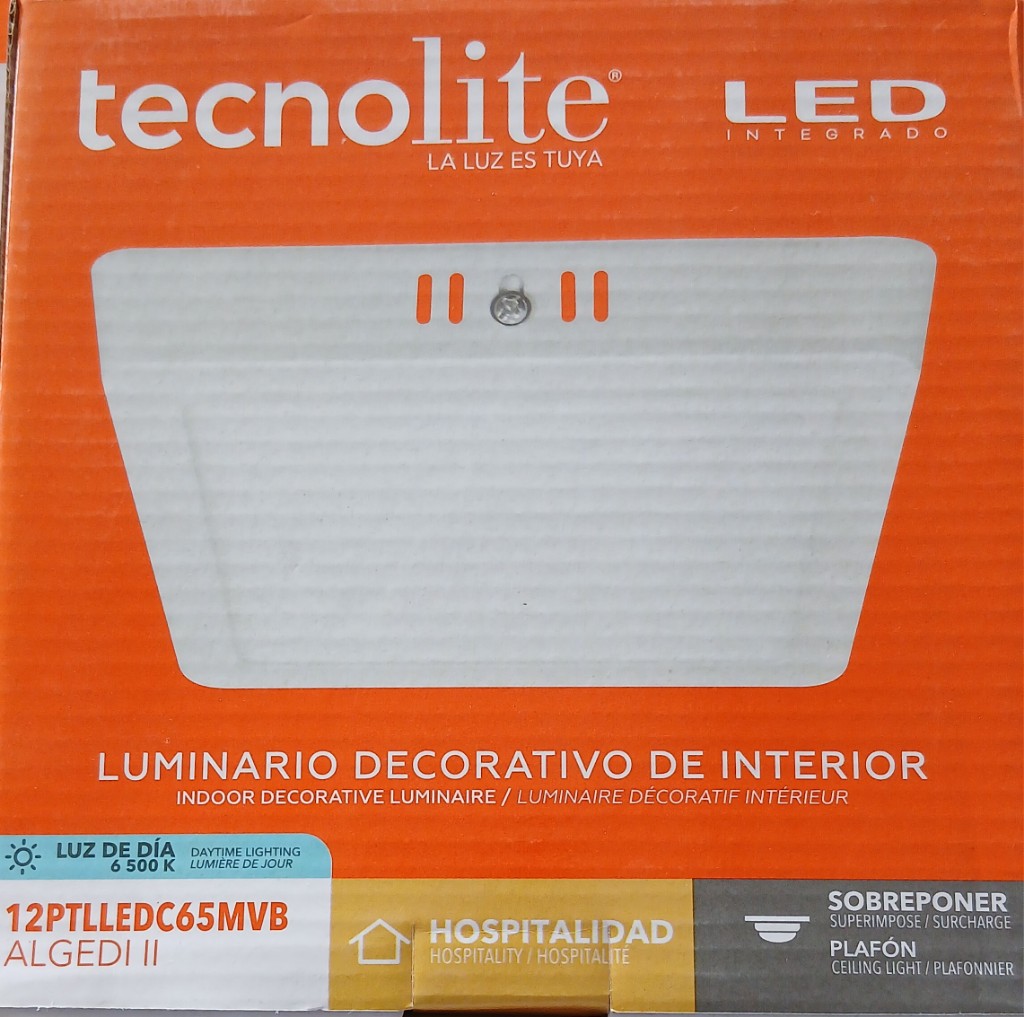 LAMPARA LED PARA TECHO CUADRADO