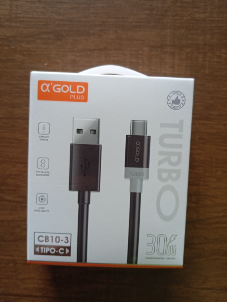 A'GOLD Plus cabo Turbo USB-C preto