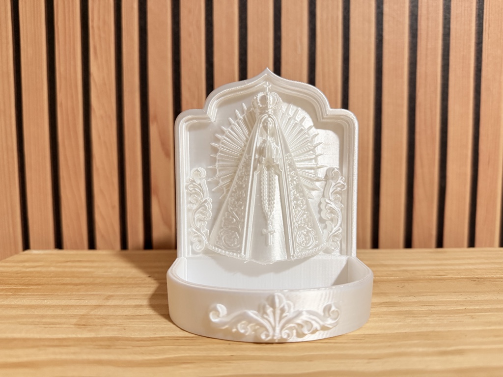 Porta terço branco Nossa Senhora Aparecida