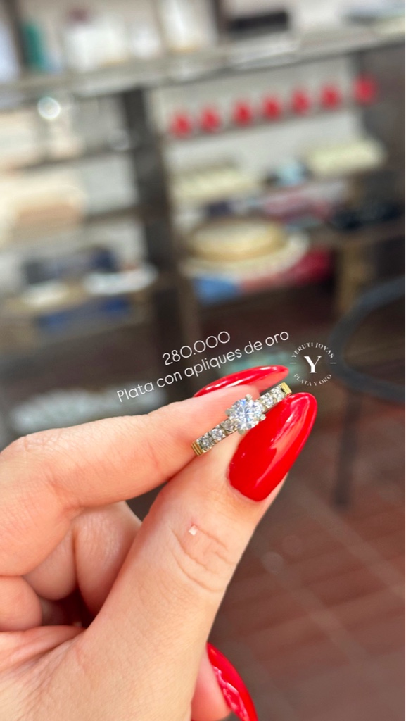 solitario con apliques cod132