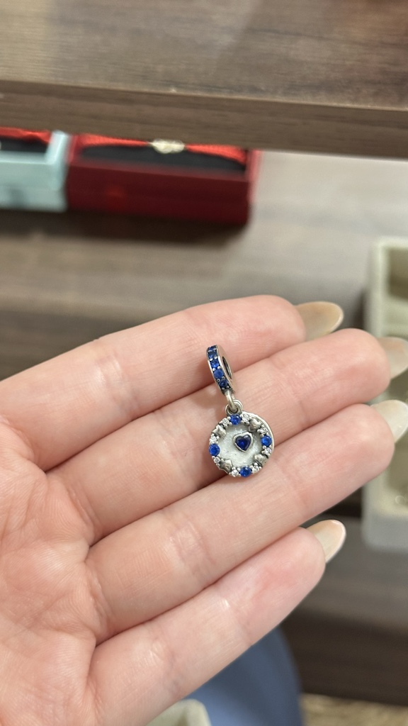 charm corazón azul cod829