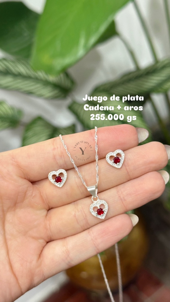 juego de plata heart cod9832