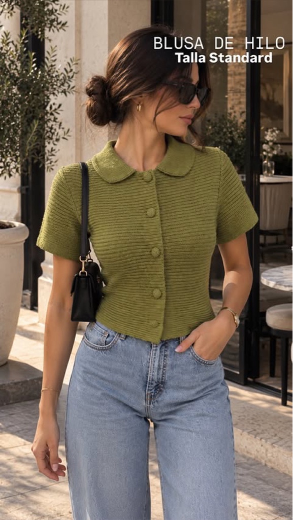 Blusa de hilo verde