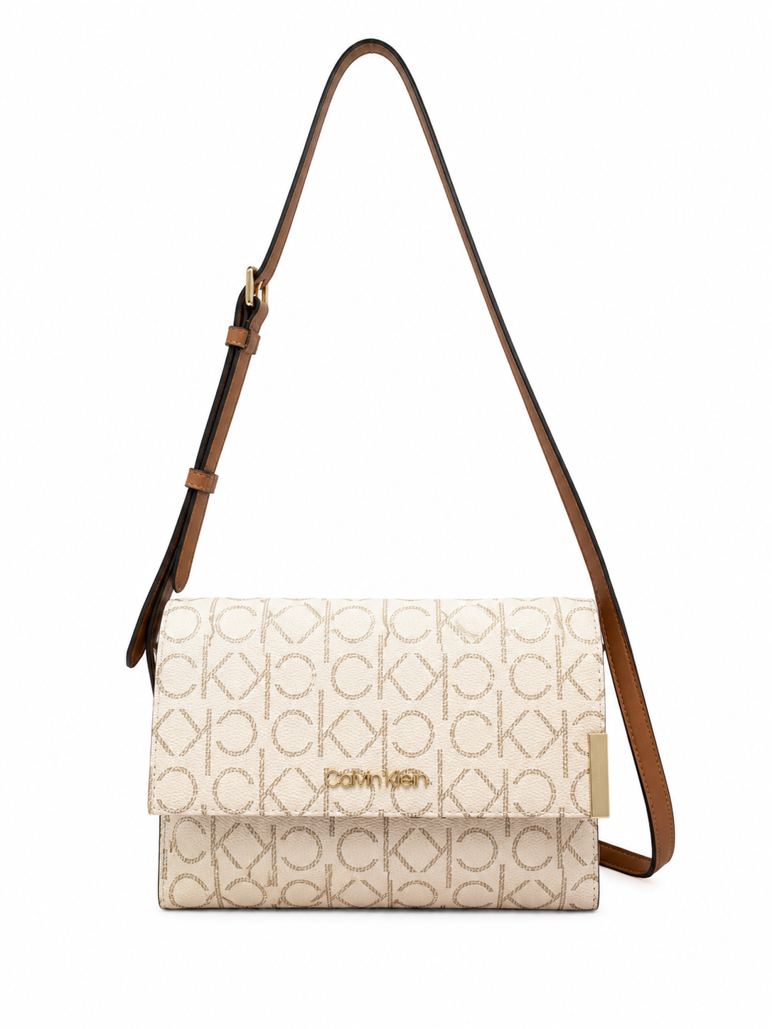 Bolso Calvin Klein beige con correa ajustable