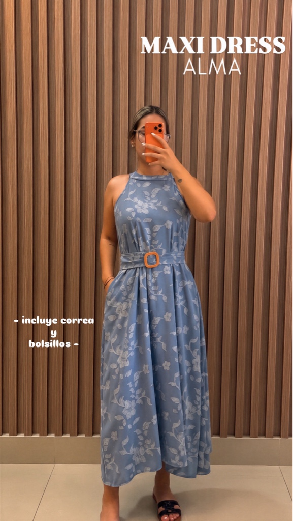 Alma maxi dress azul