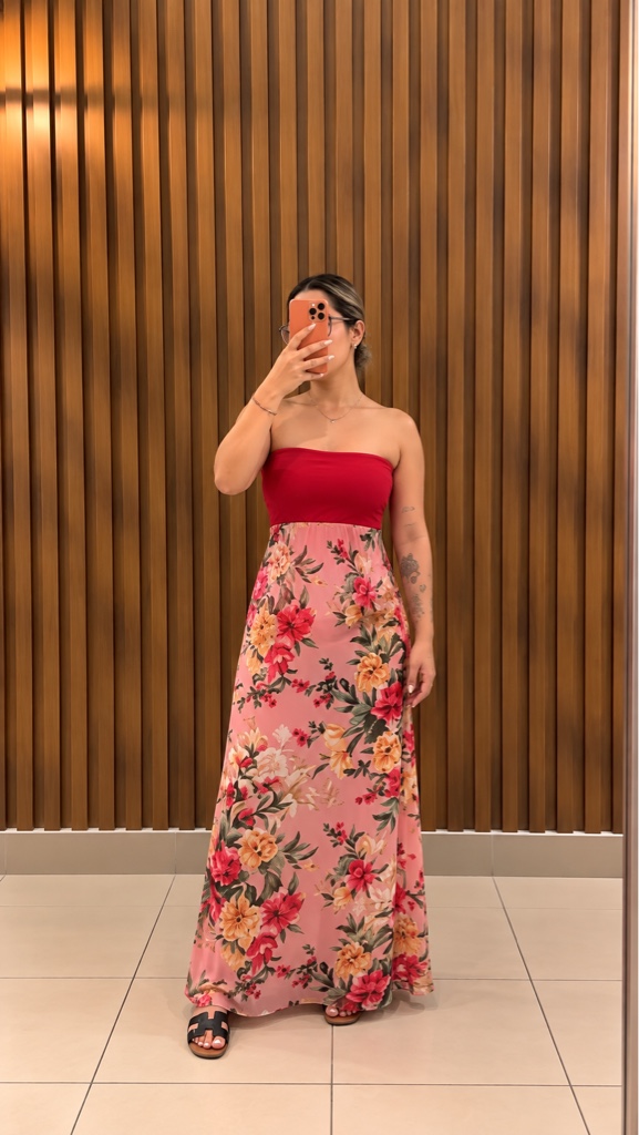 Vestido floral rosado