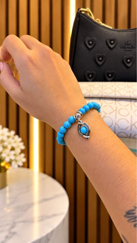 Pulsera azul dije ojo