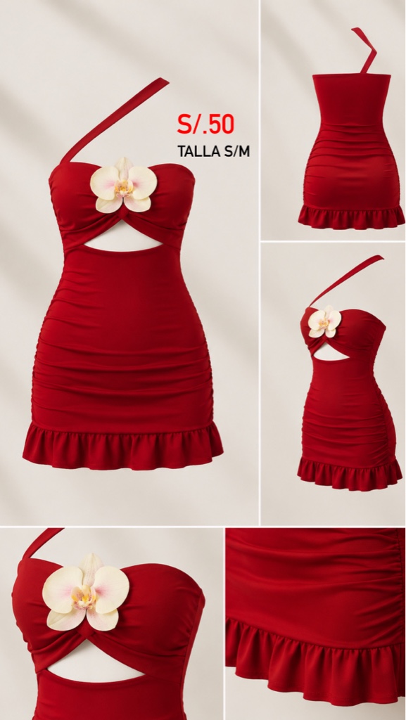 Vestido rojo halter