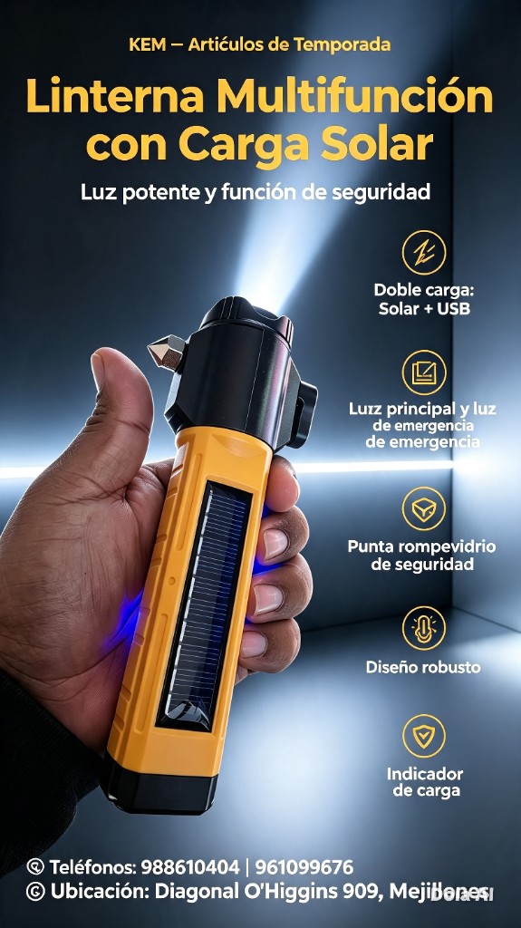 KEM linterna multifuncion solar